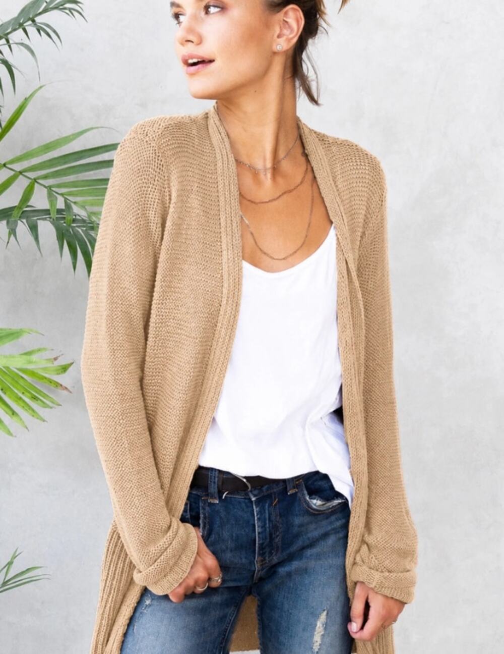 Wooden Ships Paola Buendia Cocoon Cardigan‎ Sweater Womens Size S/M Cream Wool